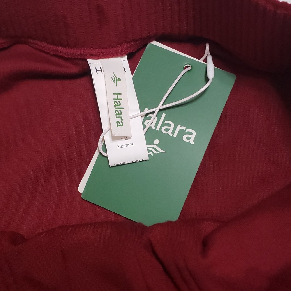NWT Halara Corduroy Tiered Button Front Maxi Skirt Pockets High Waisted Red Sm - Picture 7 of 12